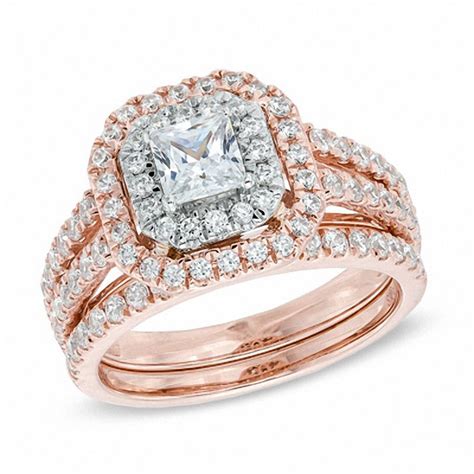 zales princess cut diamond wedding